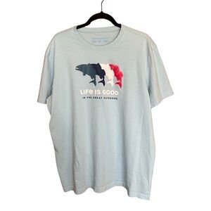 Life is Good Men’s Blue T-shirt - Size XL